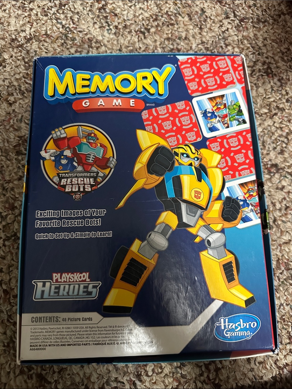Transformers Rescue Bots Memory 
Game - Picture 2 of 3
